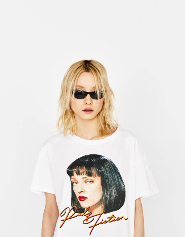 Grown cotton T-shirt with print - Image 5