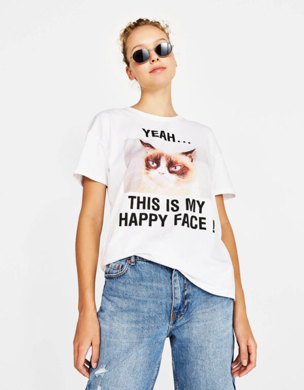 Grown cotton T-shirt with print - Image 3